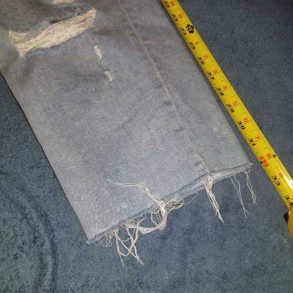 EXPRESS Super High Waisted Ripped Petite 8 fit like 10-12 - Picture 7 of 8